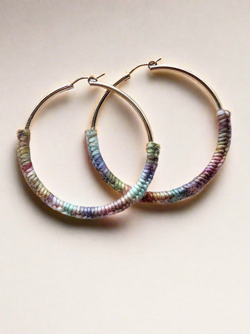 Earrings Weaving Merino on Gold