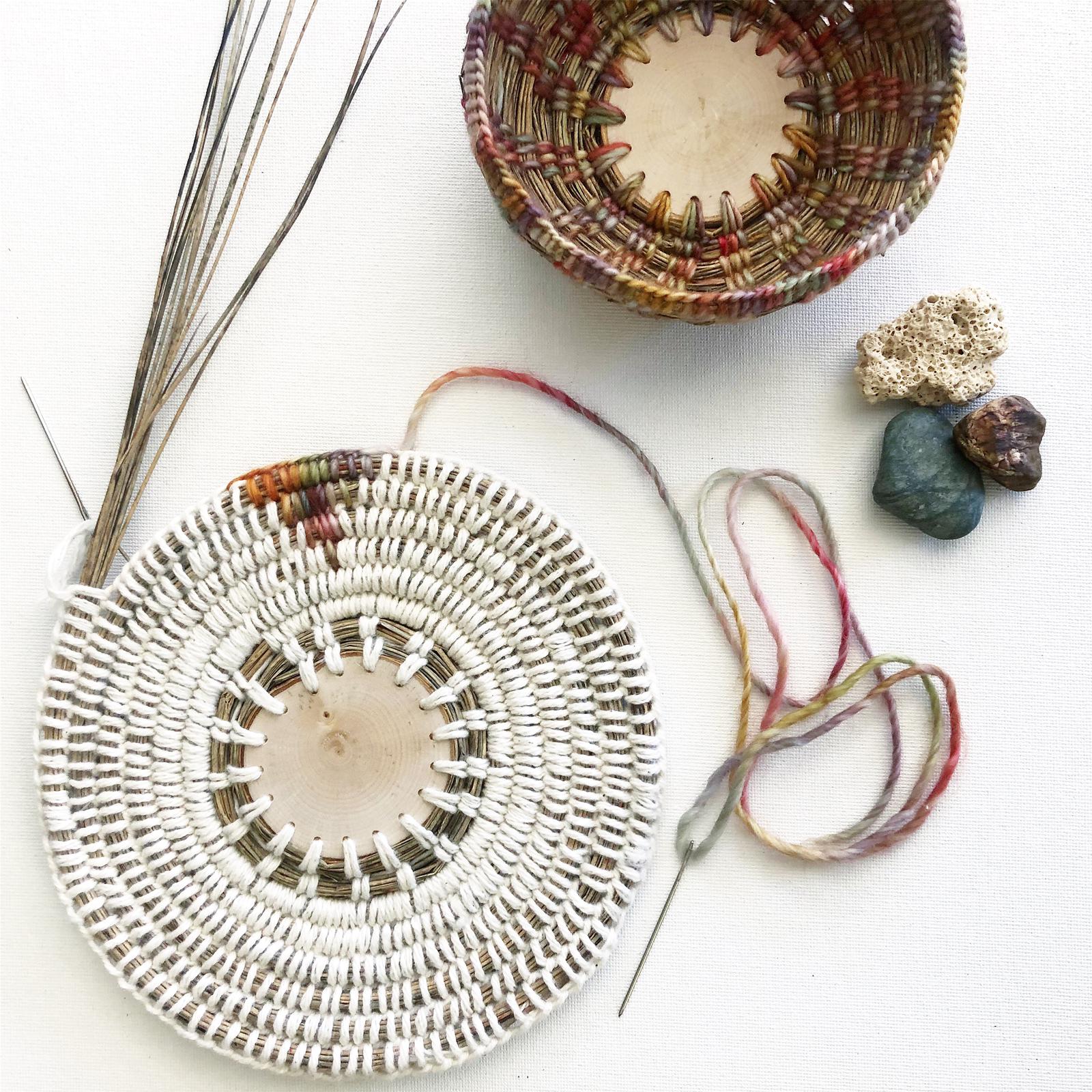 Easy Beginner Basket Weaving Coiled Basket Kit